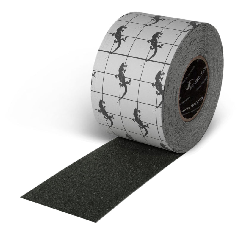 Gator Grip Traction Tape-SG3104 Premium Grade High Traction Abrasive Non Slip 60 Grit Indoor Outdoor Anti-Slip Adhesive Grip Safety Tape, 4 Inch x 60 feet, Black – used on stairs, docks, treads, boats, ramps