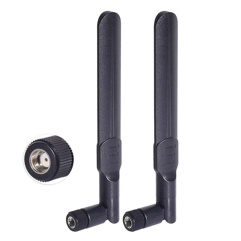 Bingfu Dual Band WiFi 2.4GHz 5GHz 5.8GHz 8dBi MIMO RP-SMA Male Antenna (2-Pack) for WiFi Router Wireless Network Card USB Adapter Security IP Camera Video Surveillance Monitor 2-Pack