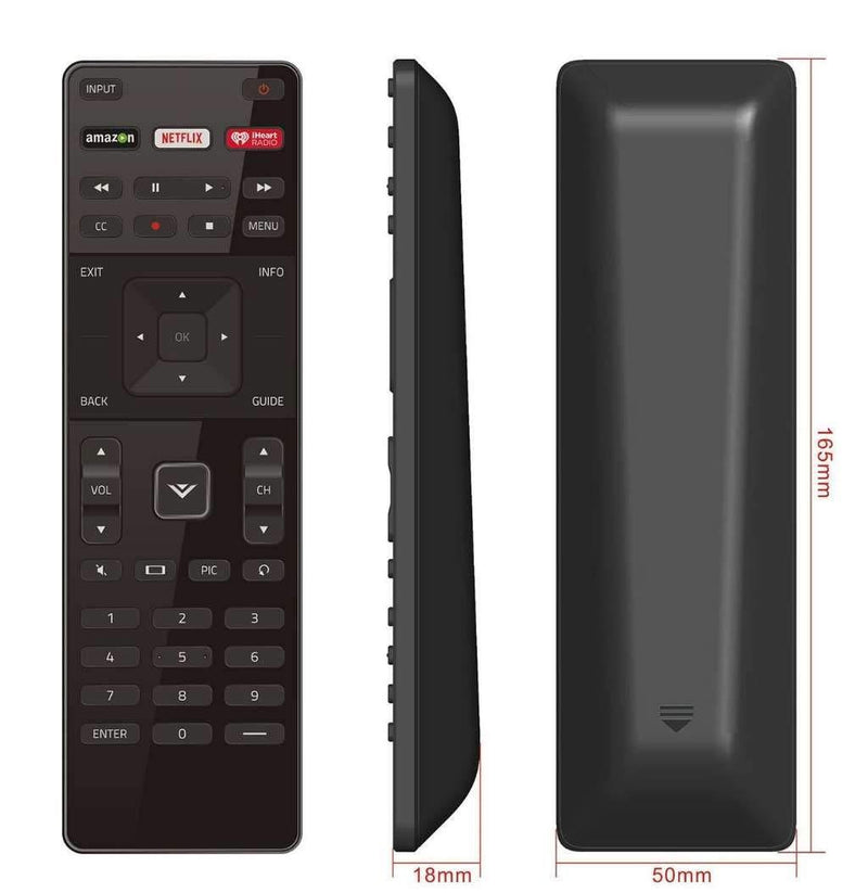 Vizio XRT122 TV Remote for E Series Models Black