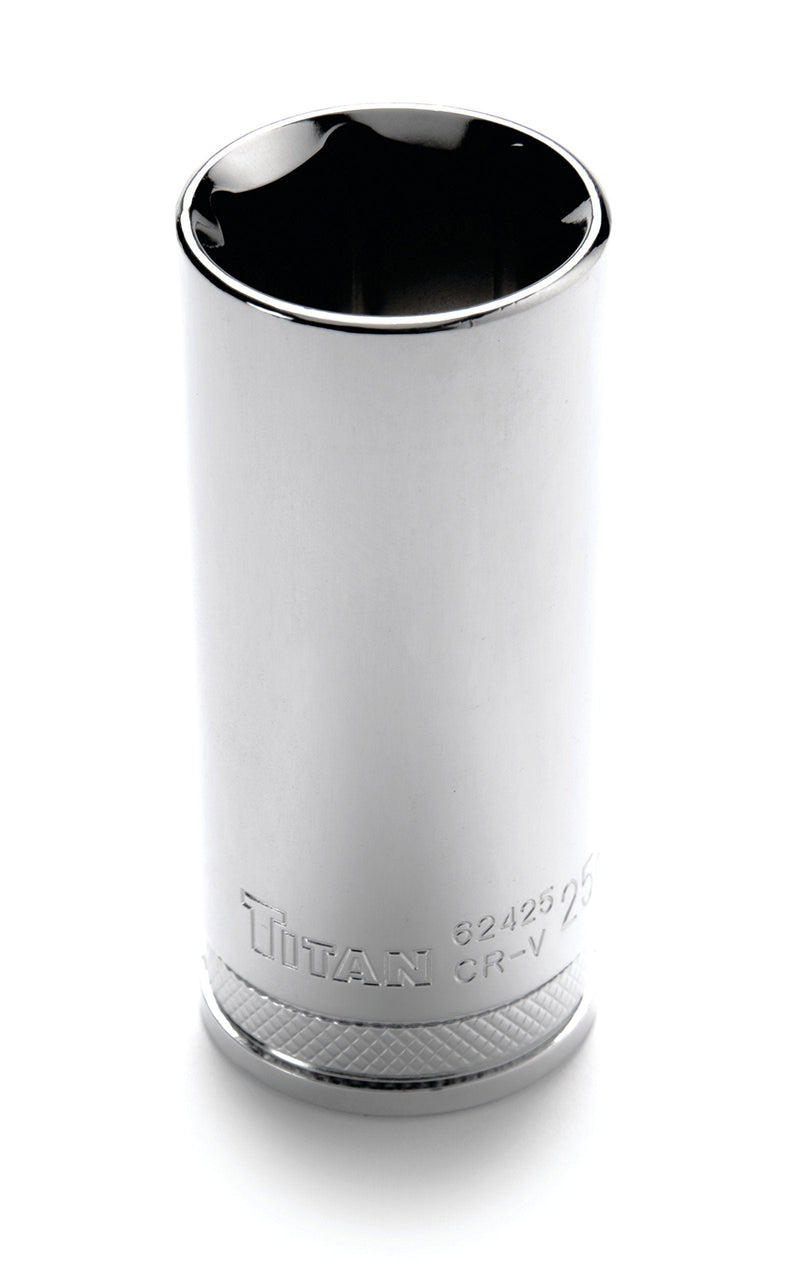 Titan 62425 25mm 1/2" Drive 6 Pt. Deep Socket