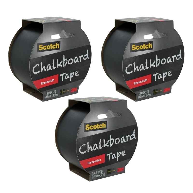 Scotch Chalkboard Tape, 1.88-Inch x 5-Yard, 3-Pack