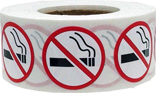 No Smoking Stickers 3/4 Inch 500 Adhesive Labels