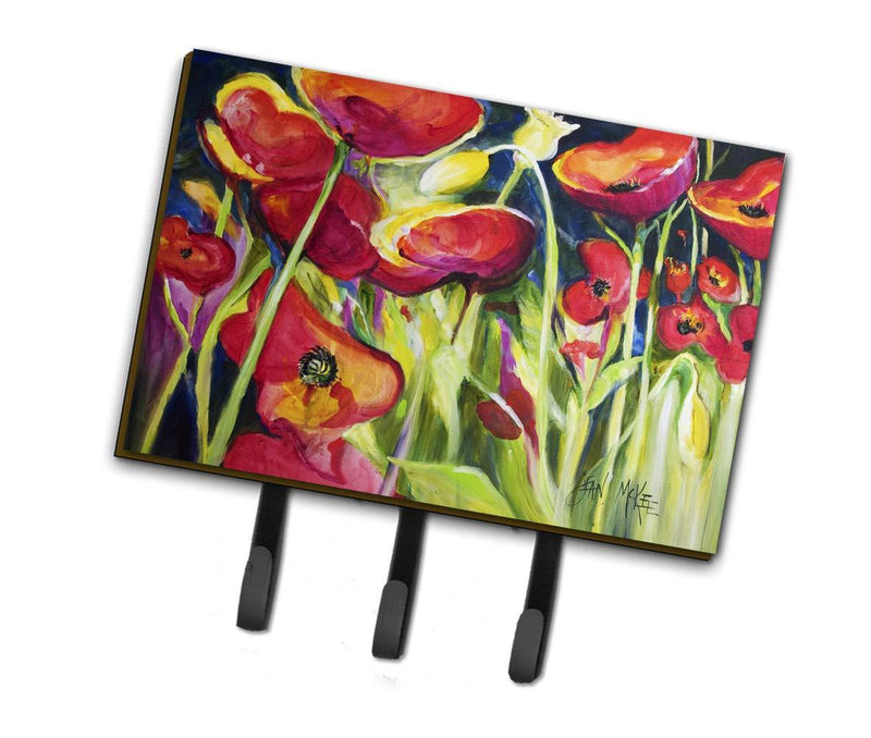 Caroline's Treasures JMK1121TH68 Red Poppies Leash or Key Holder, Triple, Multicolor