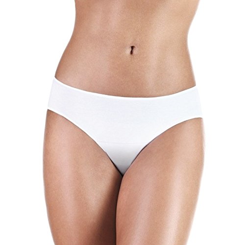 PROTECHDRY Washable Urinary Incontinence Bikini Underwear for Women with Front Absorbent Area (White, Small) White Small (Pack of 1)