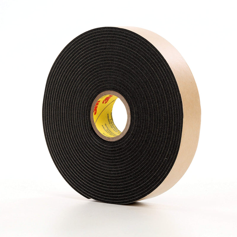 3M Double Coated Polyethylene Foam Tape 4496B, 3/4 in x 5 yd, 62 mil 3/4 In x 5 yd x 1/25 In Black