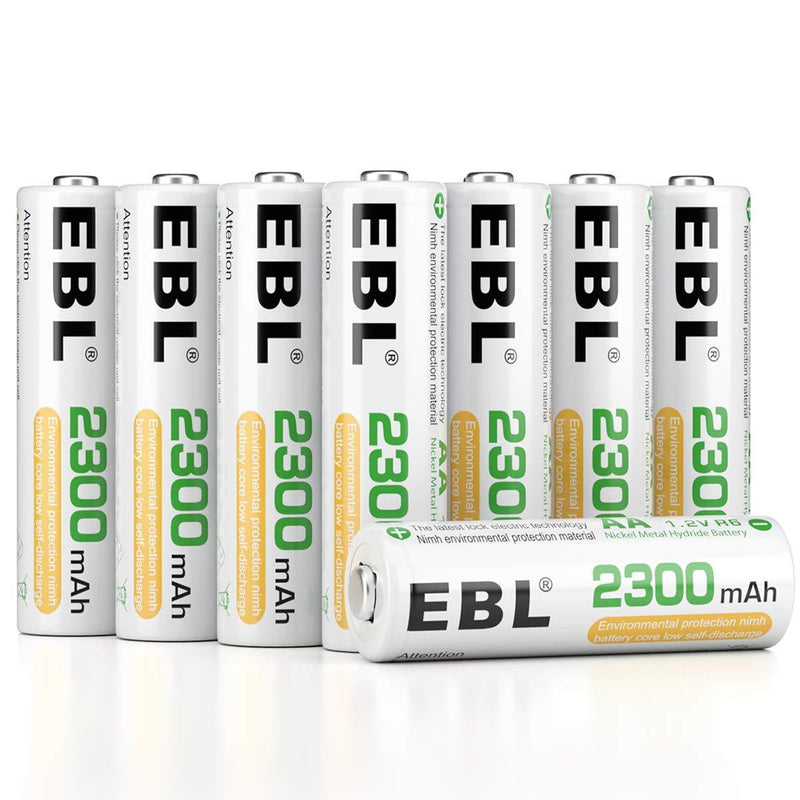 EBL Pack of 16 AA Batteries Rechargeable NiMH 2300mAh Everyday Battery 16 Count (Pack of 1)