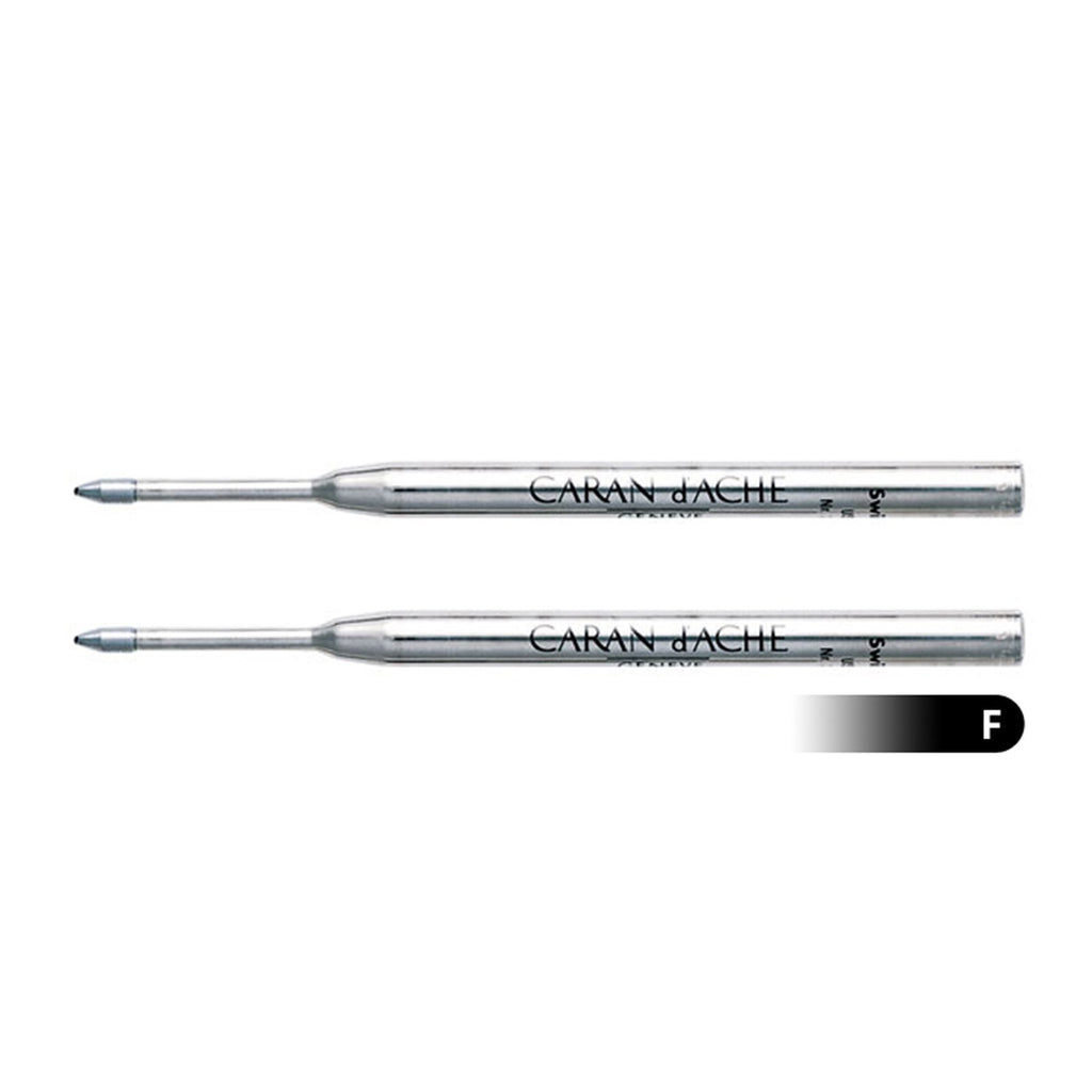 Caran D'ache Goliath Ballpoint Pen Refill Fine Black (Pack of 2)