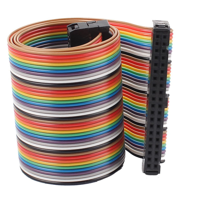 Uxcell a15040700ux0328 40 Pin 40 Way F/F Connector IDC Flat Rainbow Ribbo