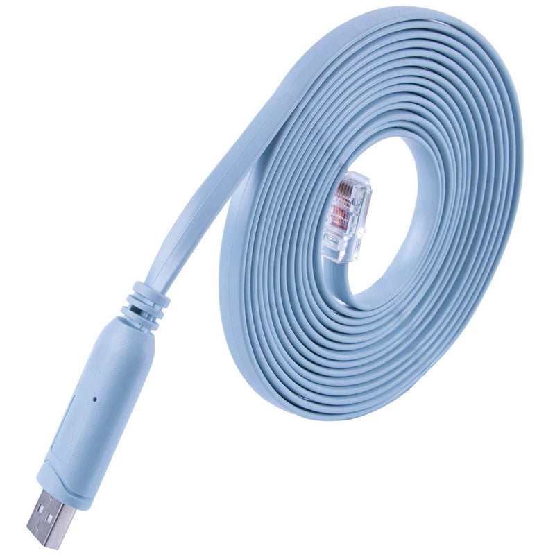 Network Equipment Console Cable for Cisco Routers, Switches and Firewall Equipment,USB Type A to RJ45 RS232 Console Cable (12FT, USB A) 12FT USB Type-A