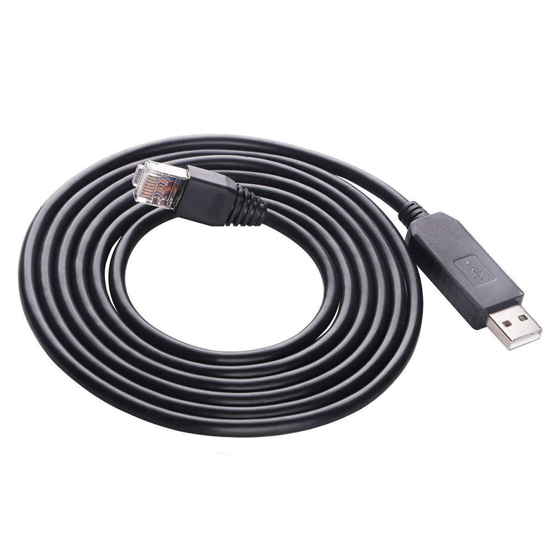 5FT USB Console Cable Compatible with Cisco Juniper Router Switch FTDI Chip USB to RS232 RJ45 Console Serial Cable for Windows 8, 7, Vista, Mac, Linux (5FT) 5FT
