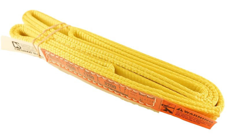 DD Sling. Multiple Lengths! (100% Made in USA) 1" width, 1 Ply, Nylon Lifting Slings, Eye & Eye, Heavy Duty (900 webbing), 1,600 lbs Vertical, 1,200 Choker, 3,200 Basket (1"x6')