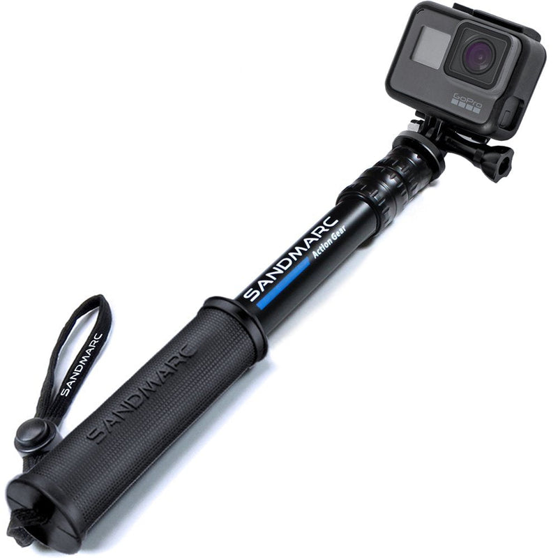 SANDMARC Pole - Compact Edition: 10-25" Waterproof Pole (Selfie Stick) for GoPro Hero 10, 9, 8, Max, 7, 6, 5, 4, Session, 3+, 3, 2, HD & Osmo Action