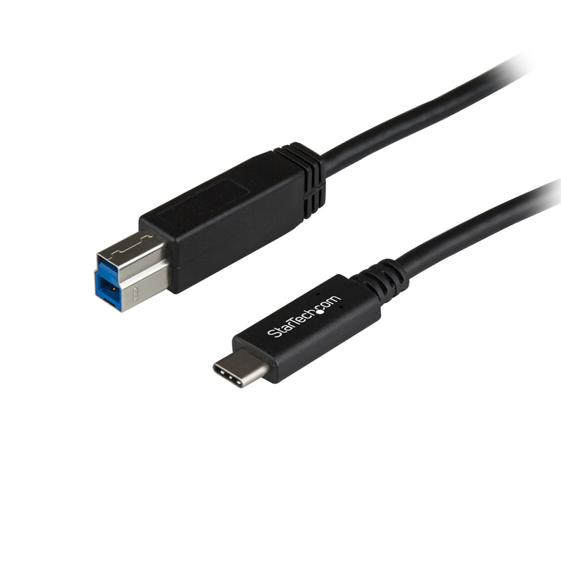 StarTech.com USB C to USB B Printer Cable - 1m / 3 ft - Superspeed - USB 3.1 - 10Gbps - USB C Printer Cable - USB Type C to Type B (USB31CB1M) , Black