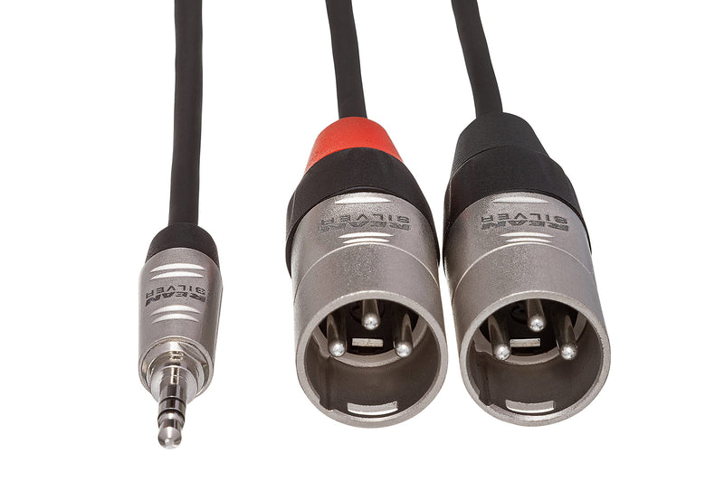 Hosa HMX-006Y 3.5 mm TRS to Dual XLR Pro Stereo Breakout Cable, 6 Feet