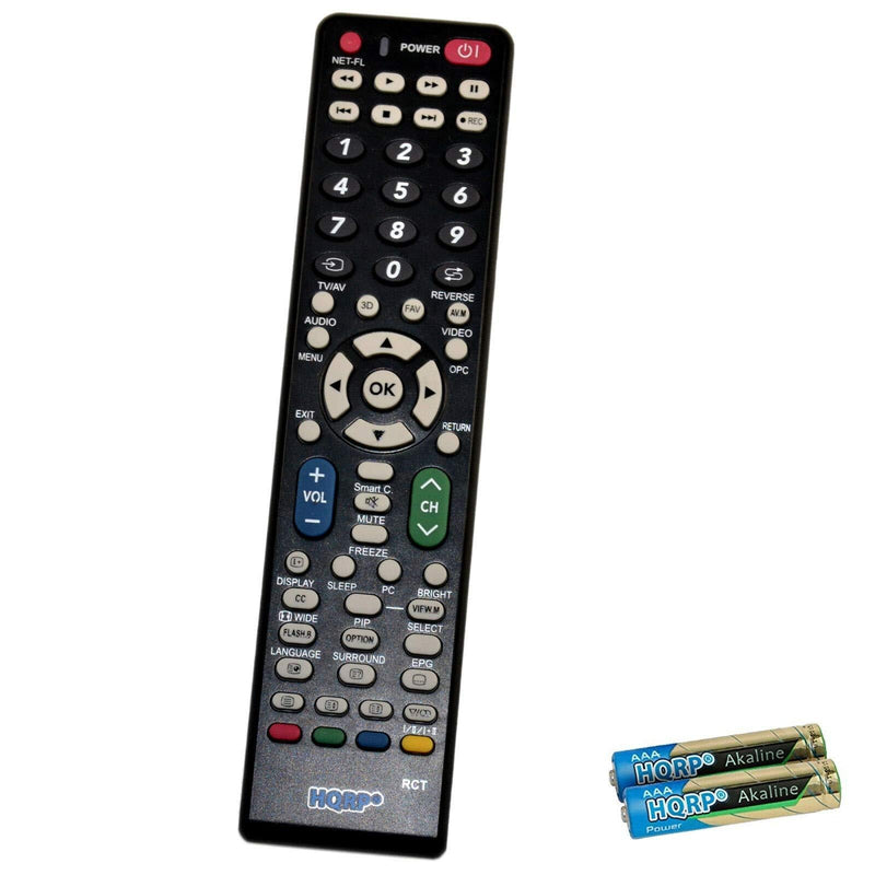 HQRP Remote Control Works with Sharp LC-52SB57U LC-60E78UN LC-60E79U LC-60LE6300U LC-60LE630U LC-52SB55U LC-52SB57UN LC-52SE94U LC-52XS1U-S LCD LED HD TV Smart 1080p 3D Ultra 4K AQUOS
