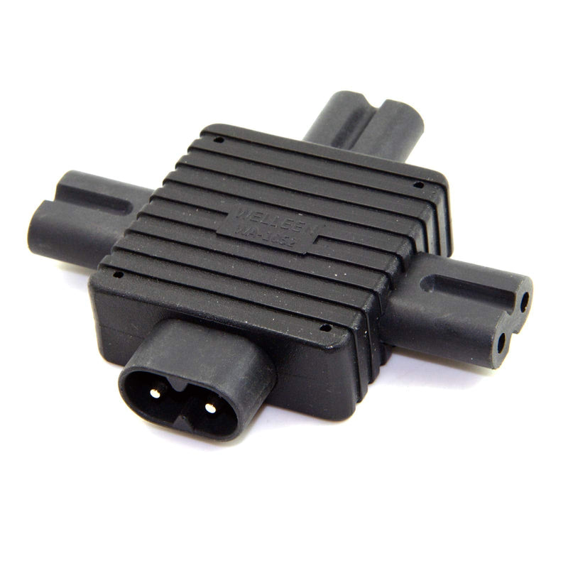 CY IEC 320 Figure 8 C8 Male to 3X Female C7 Splitter Power Adapter for Power Supply 1 in 3 Out