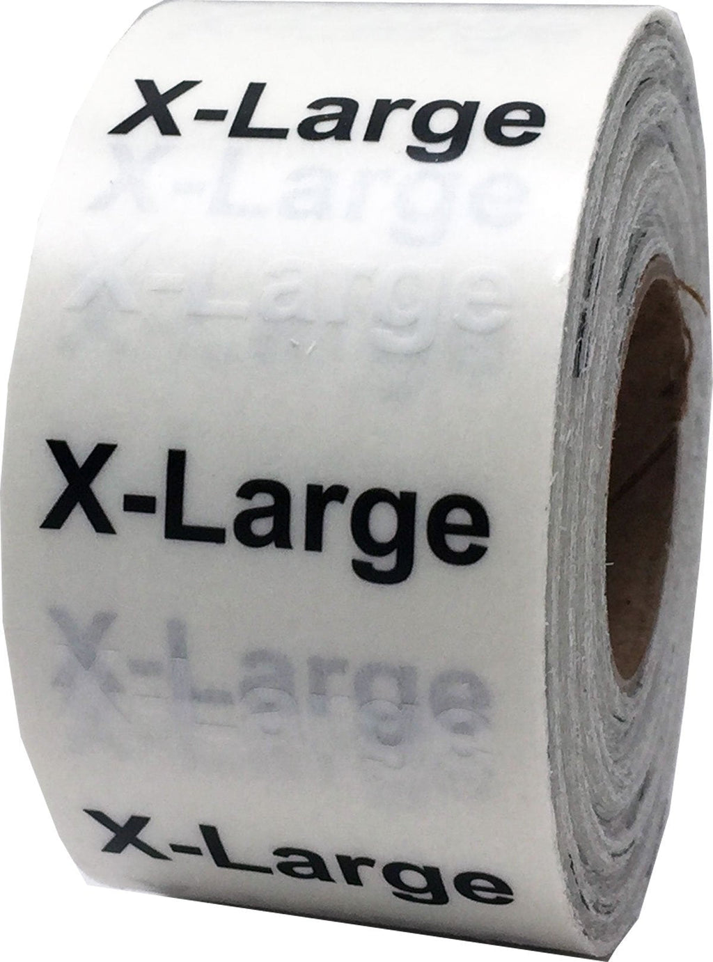 X-Large Clothing Labels Size Strip Stickers for Retail Apparel 1.25 x 5 Inch 125 Adhesive Stickers