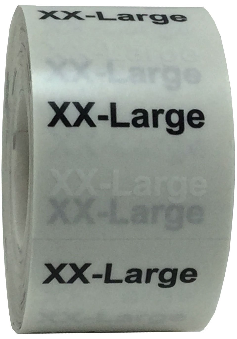 XX-Large Clothing Labels Size Strip Stickers for Retail Apparel 1.25 x 5 Inch 125 Adhesive Stickers