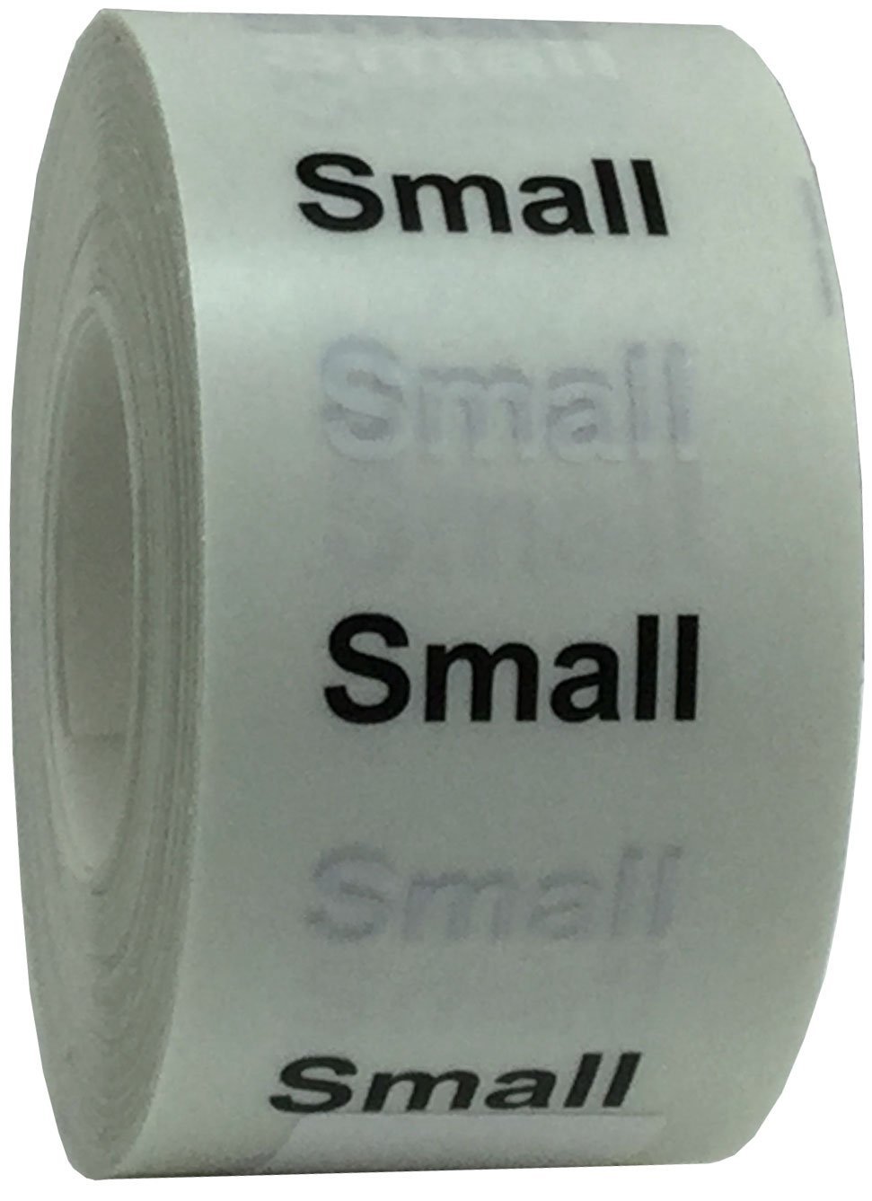 Small Clothing Labels Size Strip Stickers for Retail Apparel 1.25 x 5 Inch 125 Adhesive Stickers