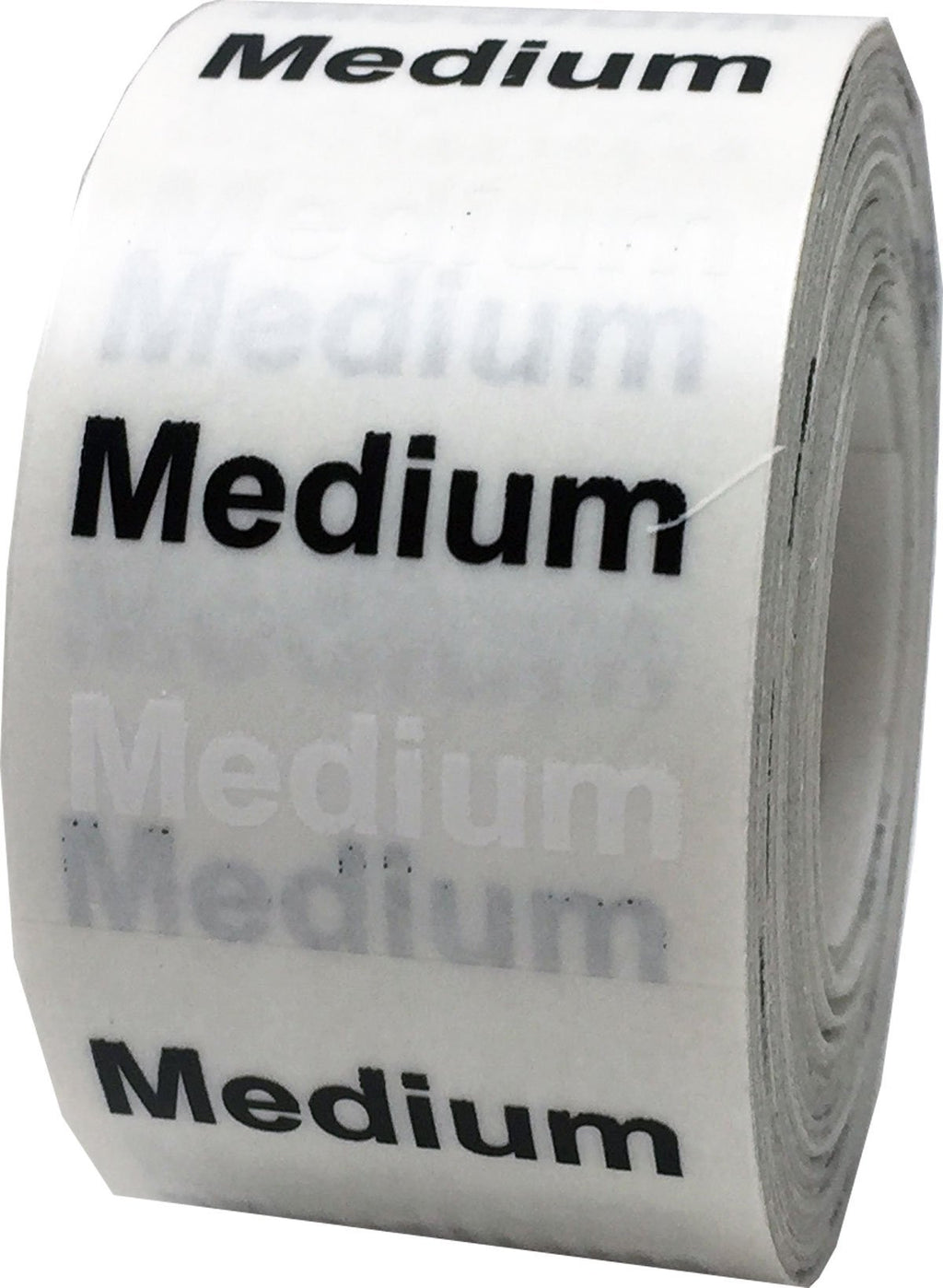 Medium Clothing Labels Size Strip Stickers for Retail Apparel 1.25 x 5 Inch 125 Adhesive Stickers