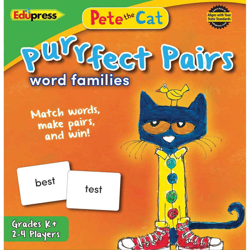 Edupress Pete The Cat Purrfect Pairs Game: Word Families (EP63532)