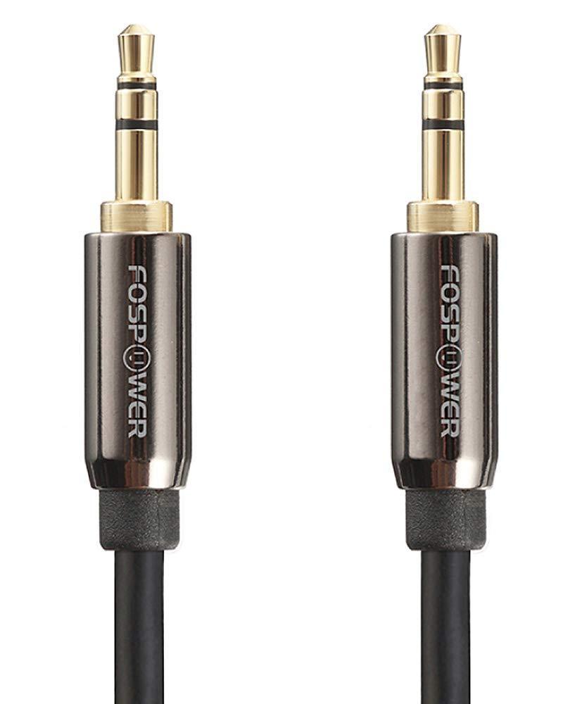 FosPower Audio Cable (1 FT), Stereo Audio 3.5mm Auxiliary Short Cord Male to Male Aux Cable for Car, Apple iPhone, iPod, iPad, Samsung Galaxy, HTC, LG, Google Pixel, Tablet & More 01 Feet
