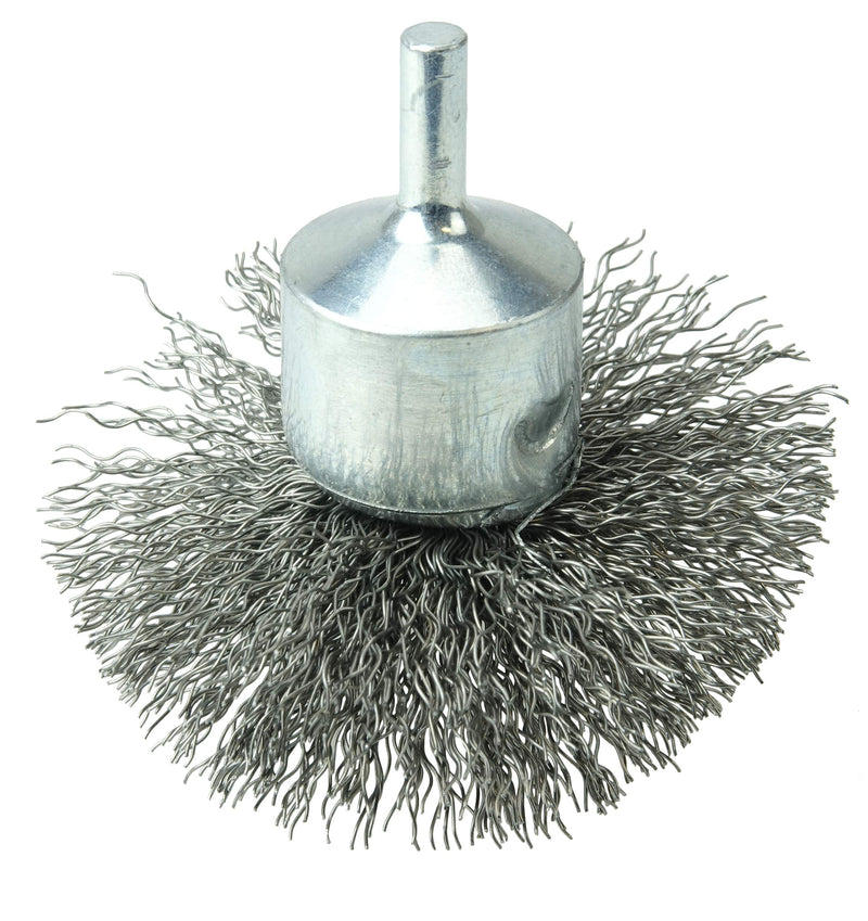 Weiler 10134 3" Circular Flared Crimped Wire End Brush.014" Steel Fill, Made in The USA (Pack of 2) 0.014 Wire Size