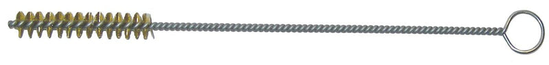 Weiler 21139 Hand Tube Brush, Single Stem/Spiral, 1/4", 0.05" Brass Wire Fill, 1-1/2" Length, Made in The USA (Pack of 10)