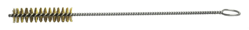 Weiler 21270 Hand Tube Brush, Single Stem/Single Spiral, 1/4", 0.03" Brass Wire Fill, 1-1/2" Length, Made in The USA (Pack of 10)