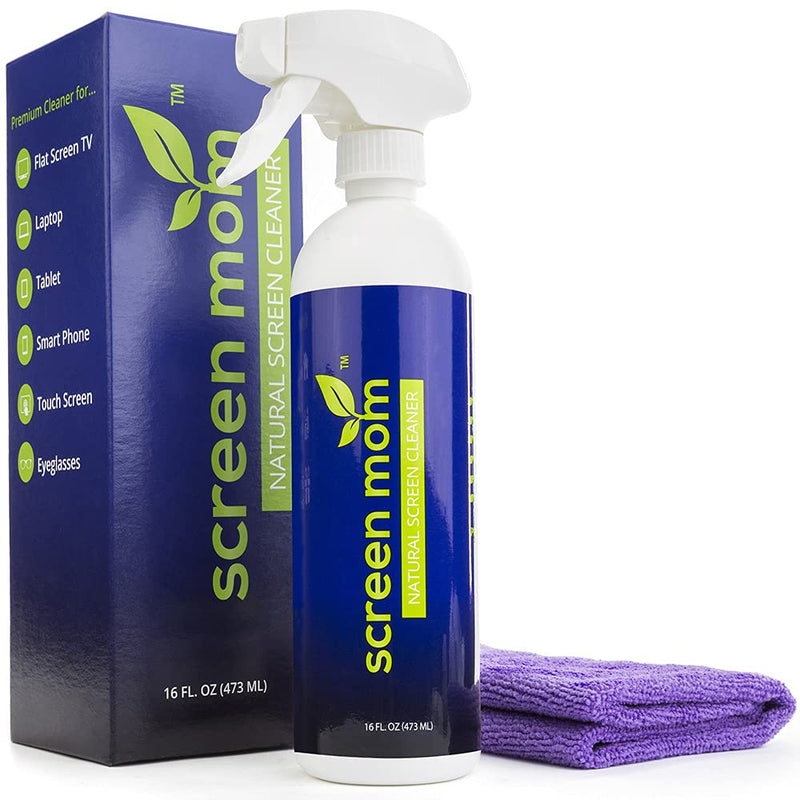 Screen Cleaner Kit - Best for LED & LCD TV, Computer Monitor, Laptop, and iPad Screens â€“ Contains Over 1,572 Sprays in Each Large 16 Ounce Bottle â€“ Includes Premium Microfiber Cloth