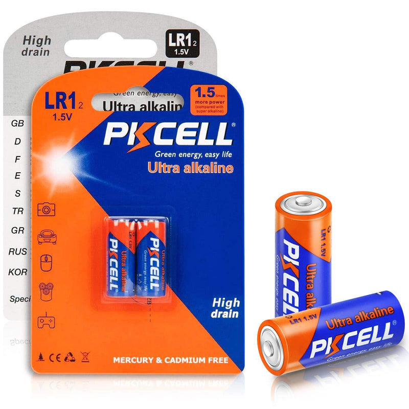 PKCELL N Alkaline Battery1.5V LR1 Long Lasting, All-Purpose N Battery- 4Count