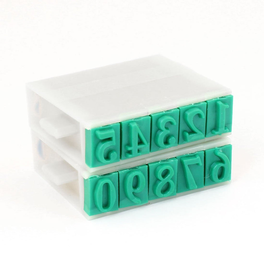 uxcell Plastic Rubber 0-9 Digits Combination Number Stamp, 13mm Wide