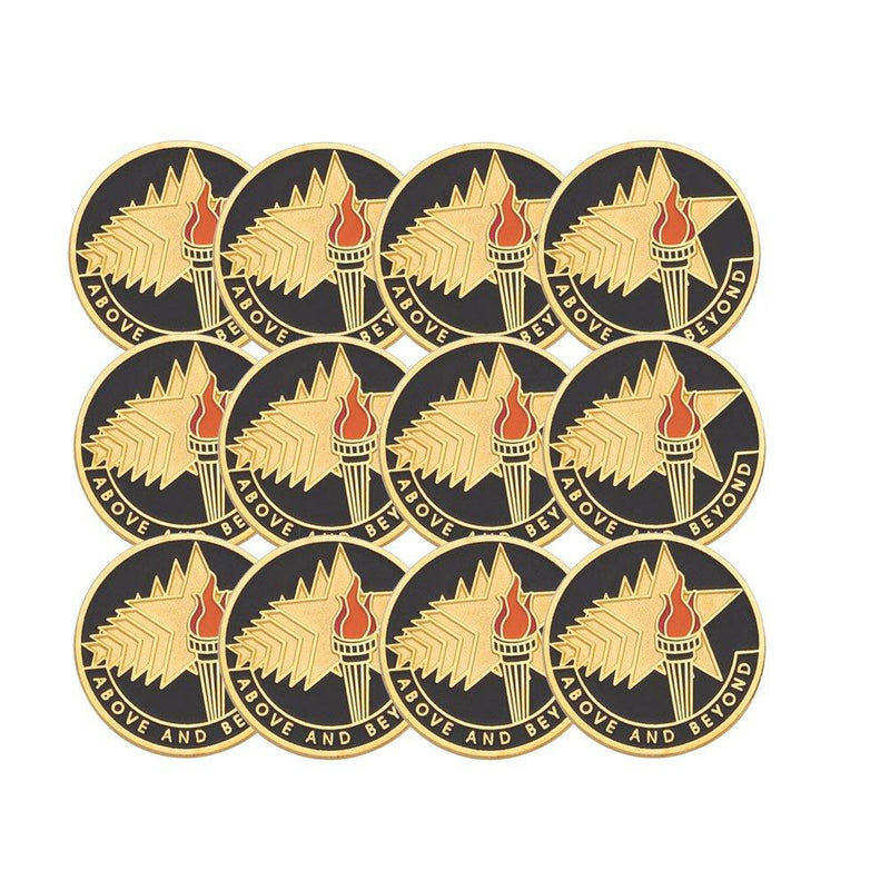 1 Inch Above and Beyond Lapel Pin, Package of 12, Poly Bagged