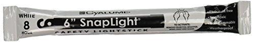 Cyalume - 9-00724 SnapLight White Glow Sticks – 6 Inch Industrial Grade, High Intensity Light Sticks with 8 Hour Duration (Pack of 20) 20 Pack