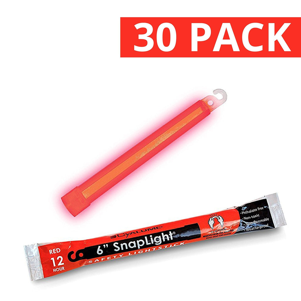 Cyalume 9-00731 Snap Light Stick, 6", Red (Pack of 30) 30 Pack