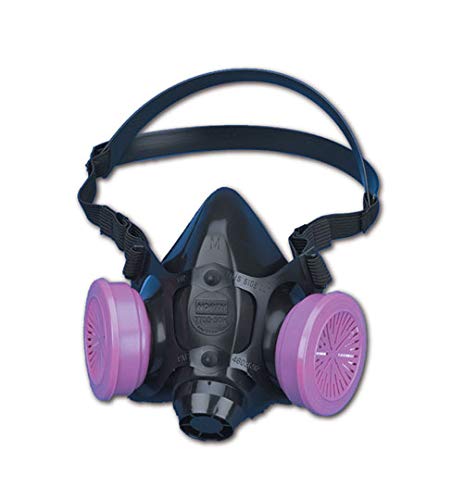 North by Honeywell 770030M 7700 Series Half Mask Respirator W/O Filter, Capacity, Volume, Standard, Medium, Navy