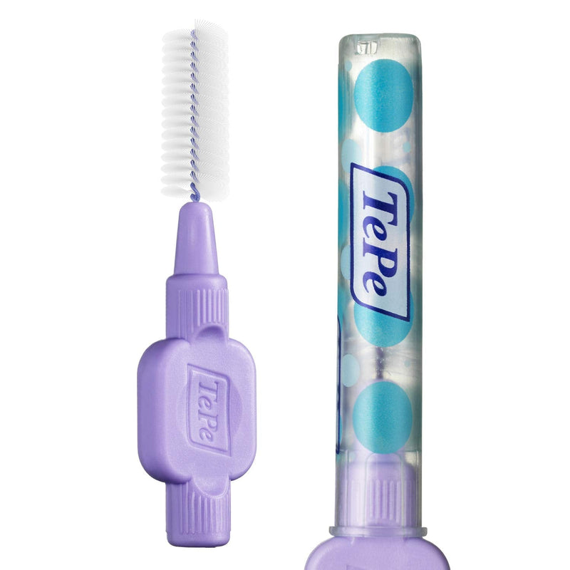TEPE Extra Soft Interdental Brush Cleaners – Dental Brushes Between Teeth 8 Pk, Purple 1.1mm
