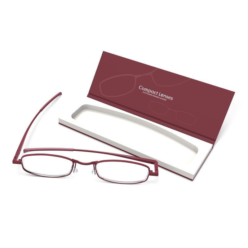 Compact Lenses Flat Folding-Reading Glasses-Port +3.0