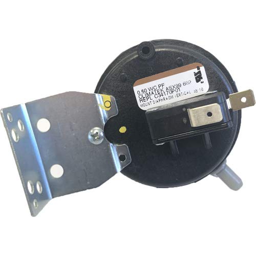 Furnace Vent Air Pressure Switch - Fits Trane Part # SWT02293 .50" WC