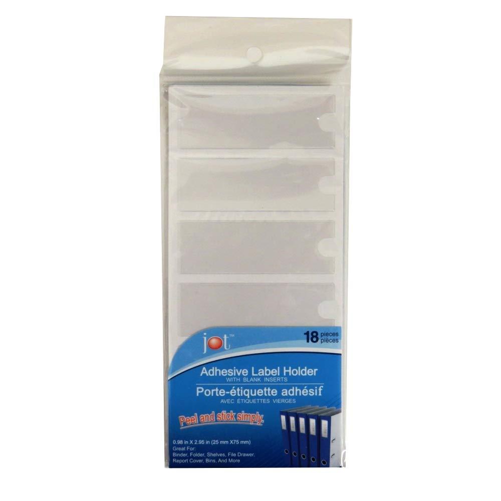 Adhesise Label Holder, 18 count Clear