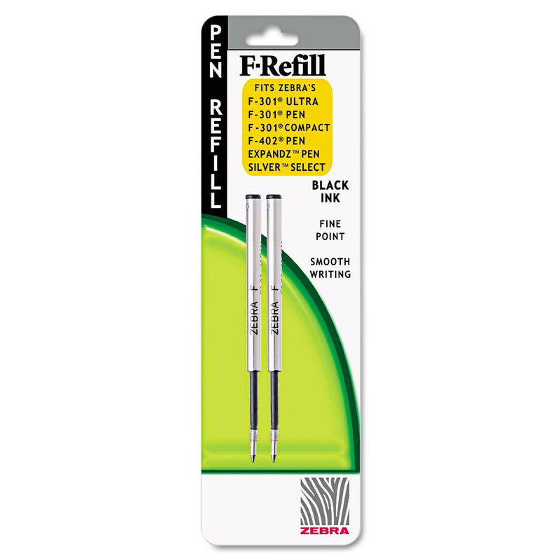 Refill for F301, F301 Ultra, F402, 301A, Spiral Ballpoint, Fine, Black, 2/Pack-2 Pack