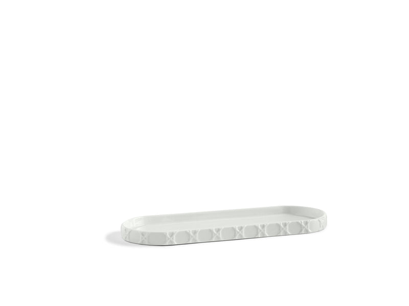 Kassatex ARN-TR Rattan Tray , White