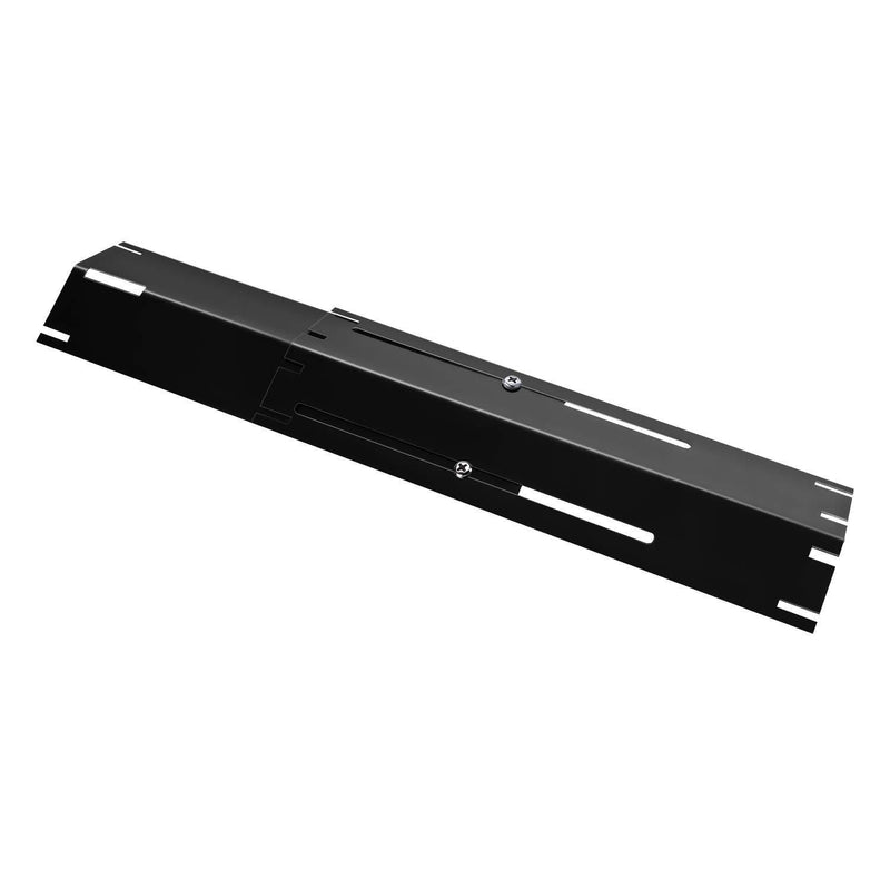 Unicook Porcelain Steel Heat Plate, Extends from 11.75" up to 21" L, Pack of 1, Grill Replacement Parts, Heavy Duty Adjustable Heat Shield, Heat Tent, Burner Cover, Flame Tamer for Barbecue Gas Grill