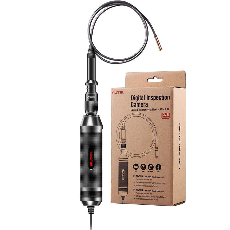 Autel MaxiVideo MV108 Inspection Camera, Video Scope for Autel MS906TS/MS906BT/MS908P, 8.5mm (0.33’’) Diameter