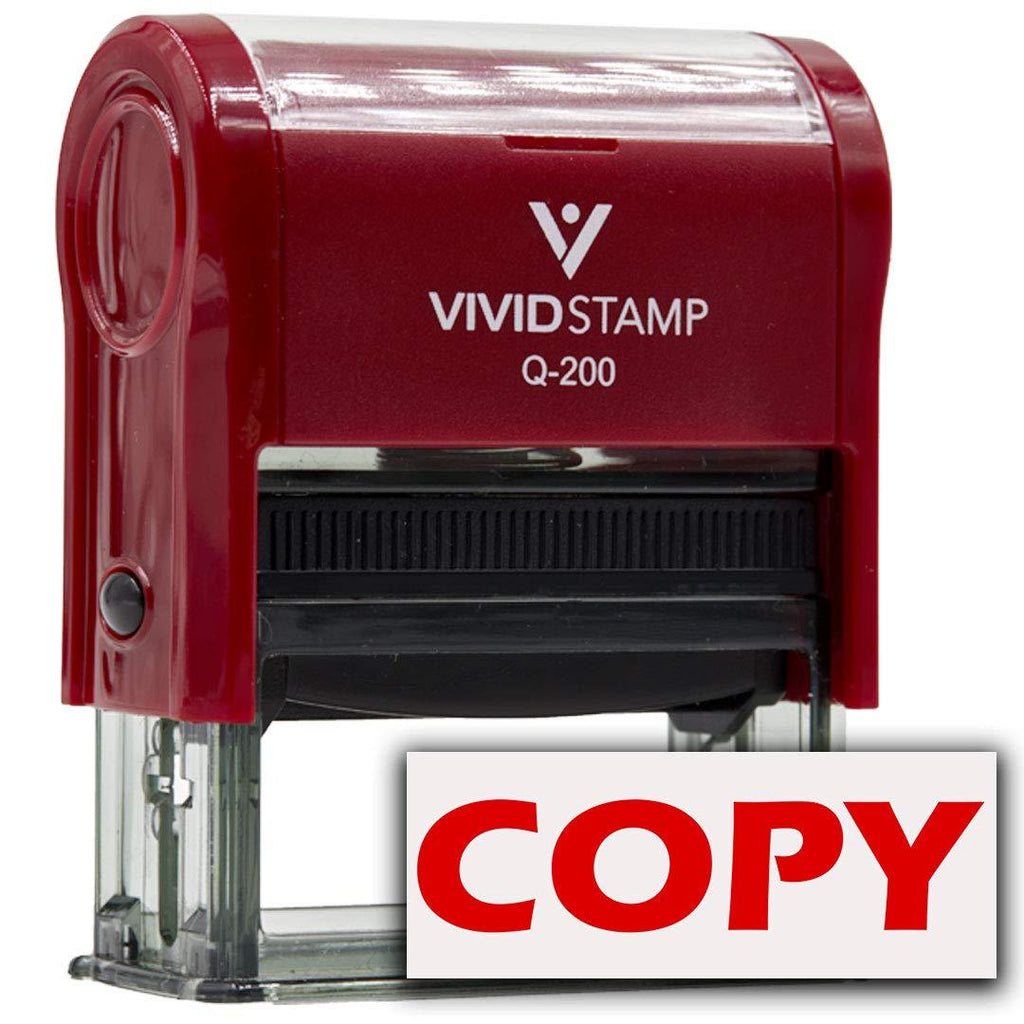 Copy Self-Inking Office Rubber Stamp (Red) - Medium 9/16" x 1-1/2" Medium Red