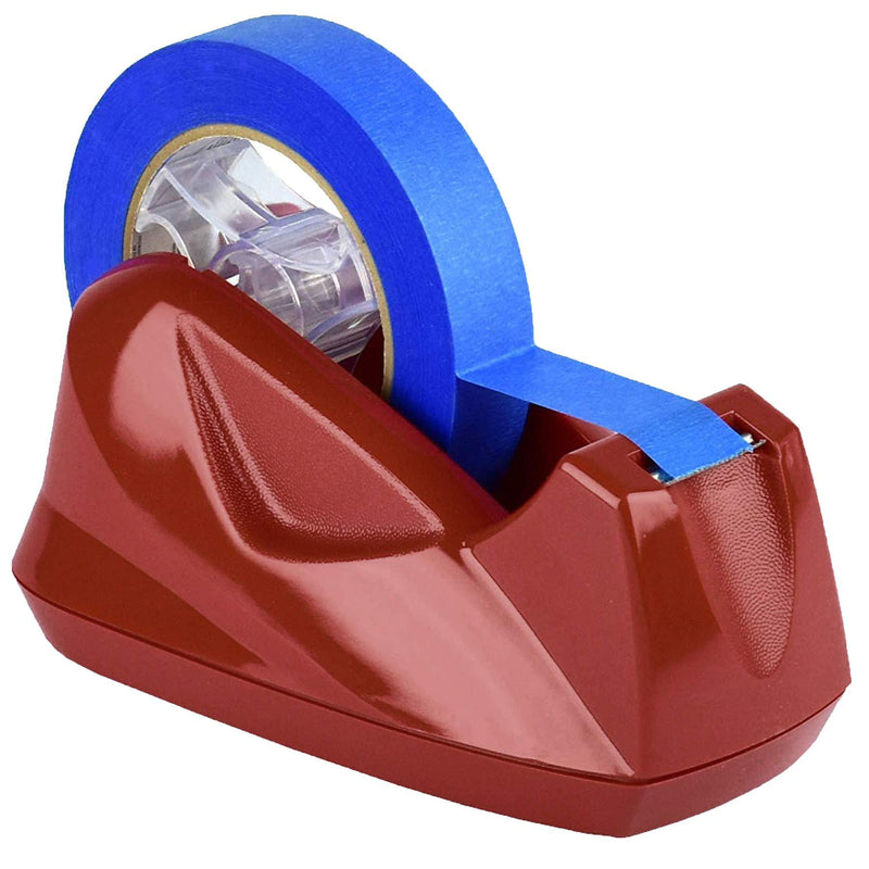 Acrimet Premium Desktop Tape Dispenser Jumbo Non-Skid Base (Heavy Duty) (Red Color)