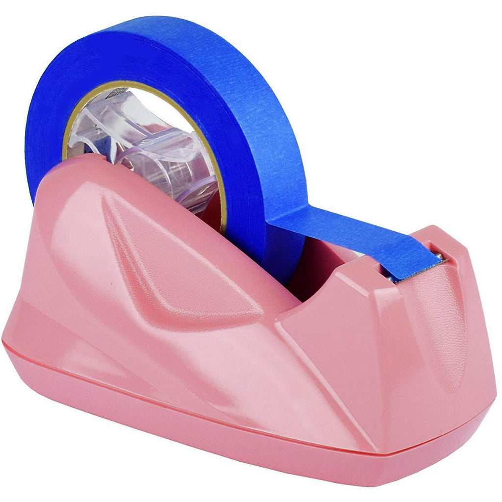 Acrimet Premium Desktop Tape Dispenser Jumbo Non-Skid Base (Heavy Duty) (Pink Color)