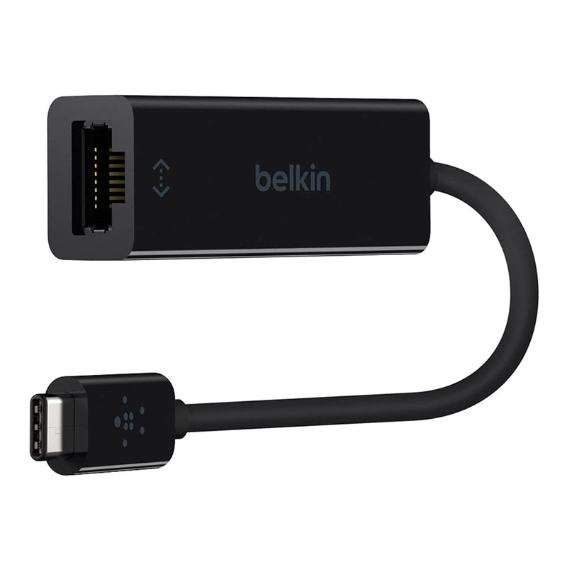 Belkin USB-IF Certified USB Type C (USB-C) to Gigabit Ethernet Adapter, Compatible with USB-C Devices including New MacBook, MacBook Pro (2016), XPS and ChromeBook Pixel (F2CU040btBLK)