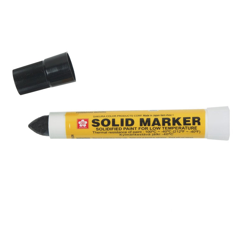 Sakura XSC-T-49 Black Solidified Paint Low Temperature Solid Marker, -40 to 212 Degree F, 13 mm Twist-Up Tip (Pack of 12)