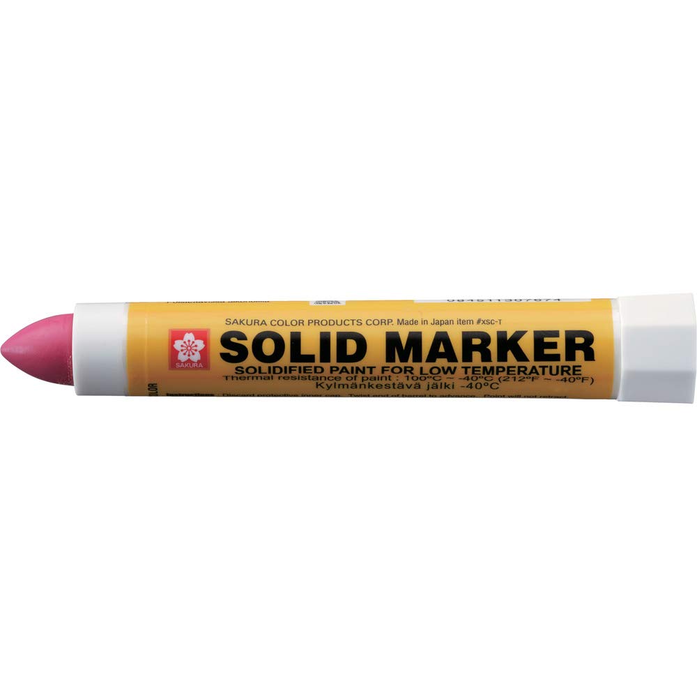 Sakura XSC-T-19 Red Solidified Paint Low Temperature Solid Marker, -40 to 212 Degree F, 13 mm Twist-Up Tip (Pack of 12)